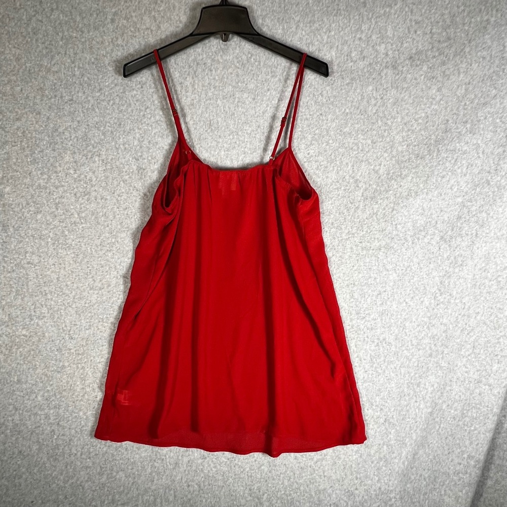 Knox Rose Camisole Women L Orange Spaghetti Strap Tunic Mini Slip Dress Sheer - Picture 2 of 9